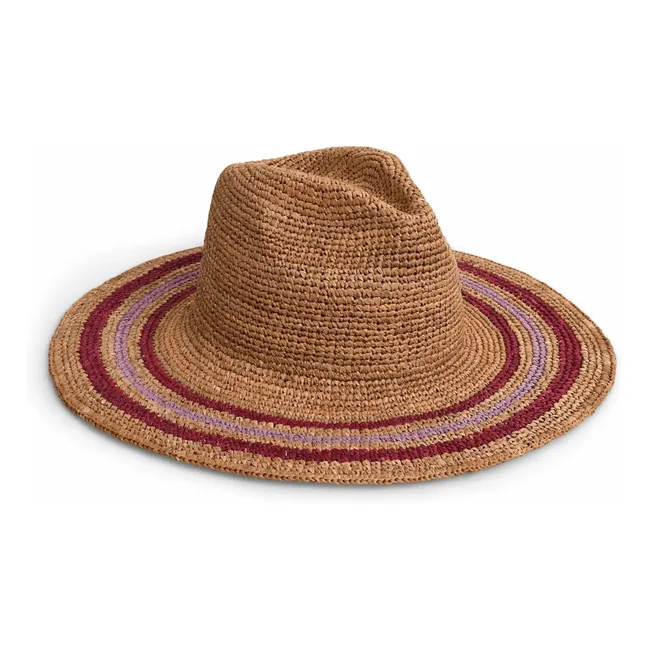 Chapeau Barbara Raphia | Lie de vin