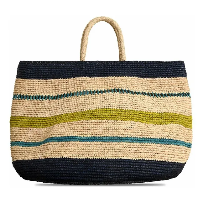 Cabas Boala Raphia | Navy blue