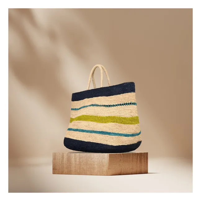 Cabas Boala Raphia | Navy blue