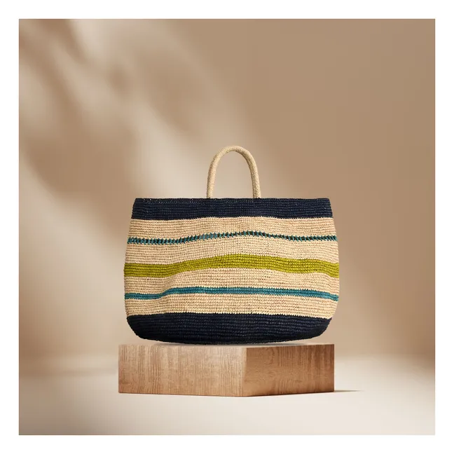 Cabas Boala Raphia | Navy blue