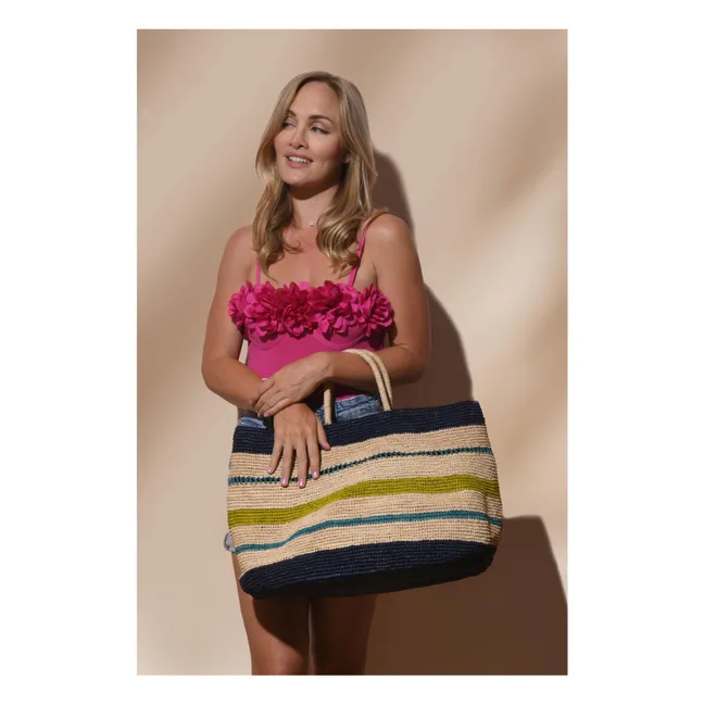 Cabas Boala Raphia | Navy blue