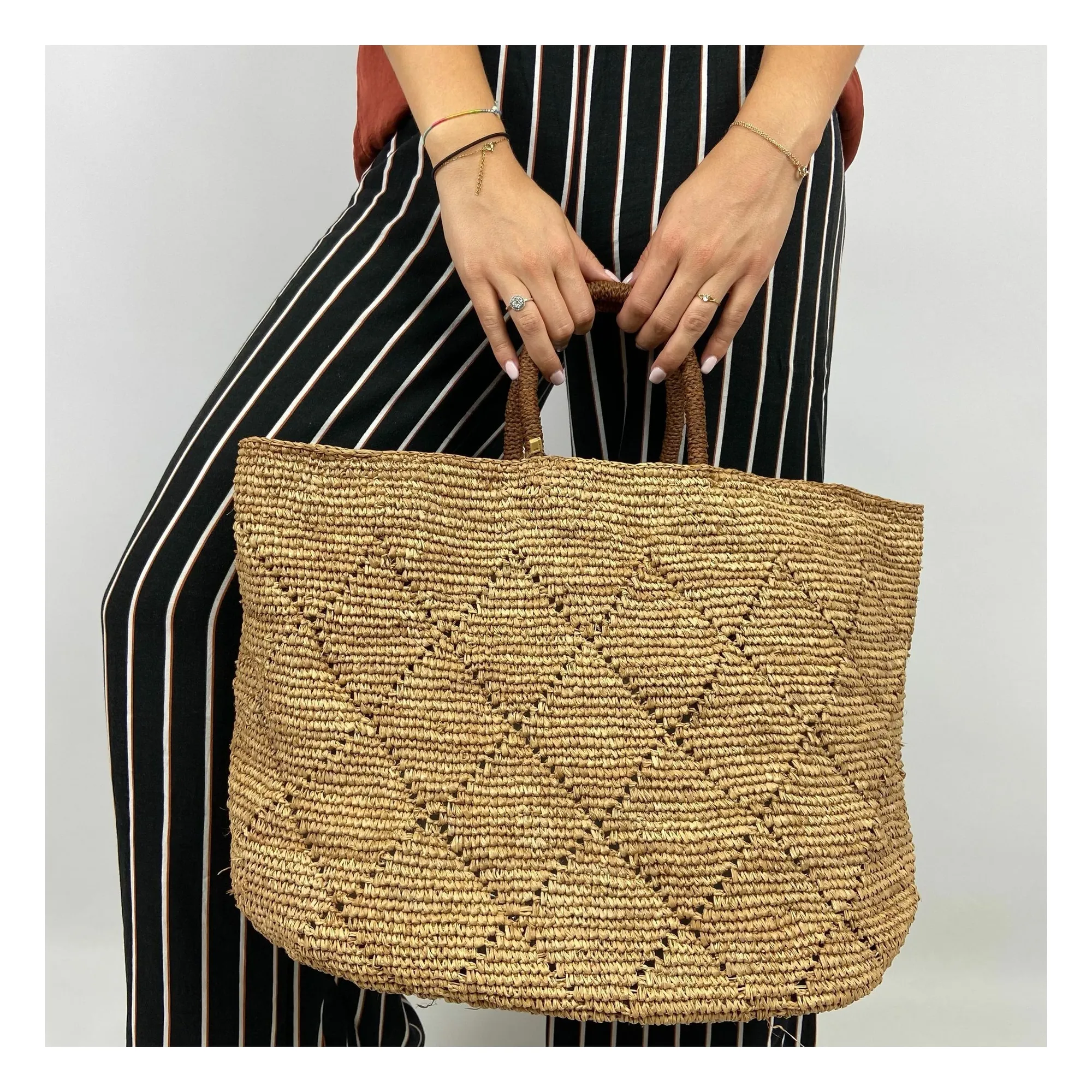 Cabas Bururi Raphia | Sable- Image produit n°1