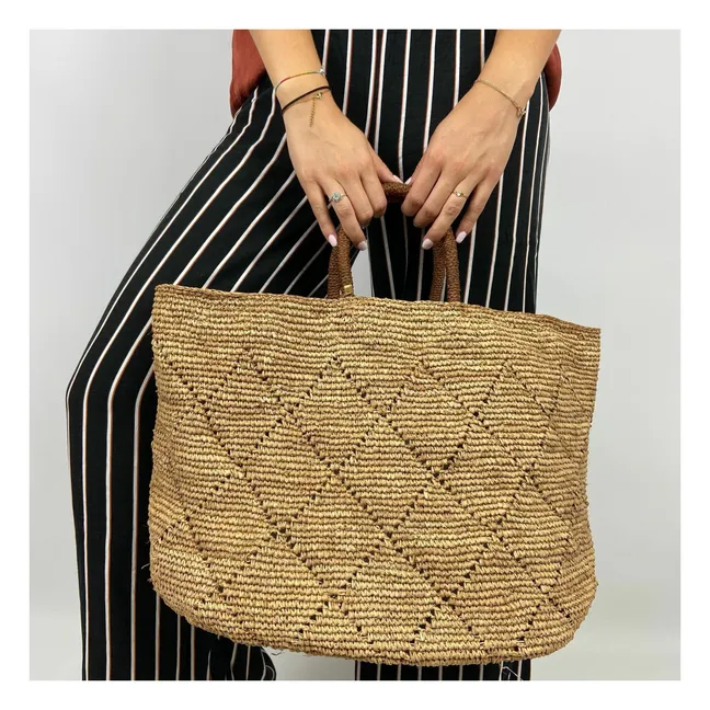 Cabas Bururi Raphia | Sandfarben