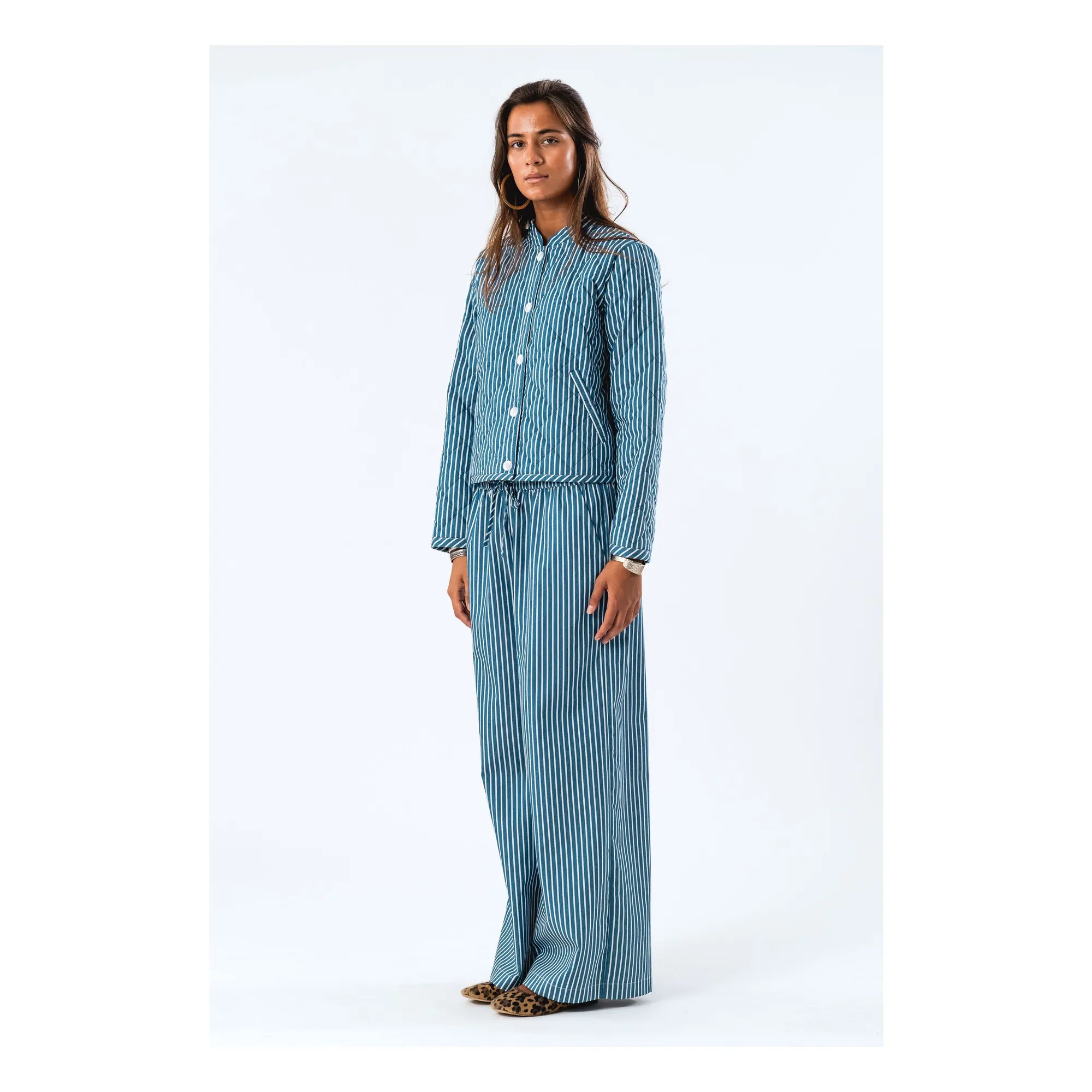 Pantalon Liam Rayures | Bleu- Image produit n°2