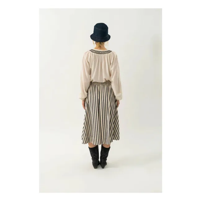 Jupe Bristol Rayures | Noir