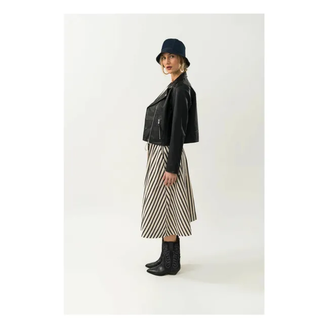 Jupe Bristol Rayures | Noir