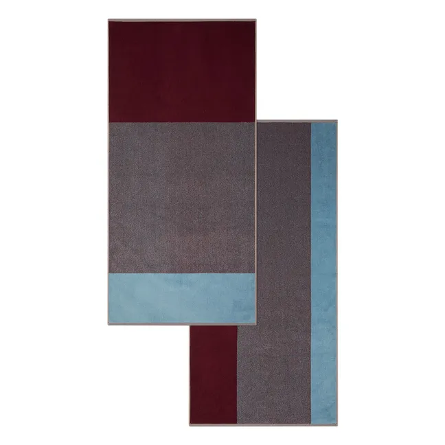 Bath towel, Lex Pott - Set of 2 | Burgundy