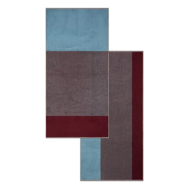Bath towel, Lex Pott - Set of 2 | Burgundy