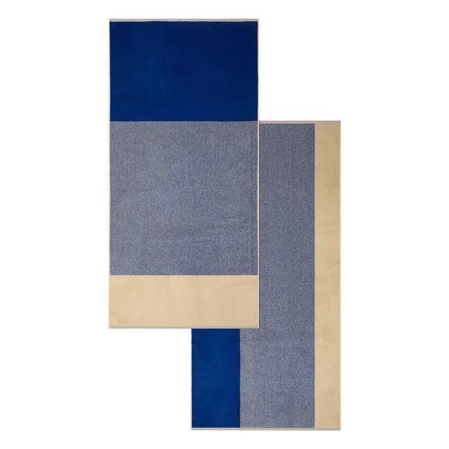 Drap de bain, Lex Pott - Set de 2 | Bleu