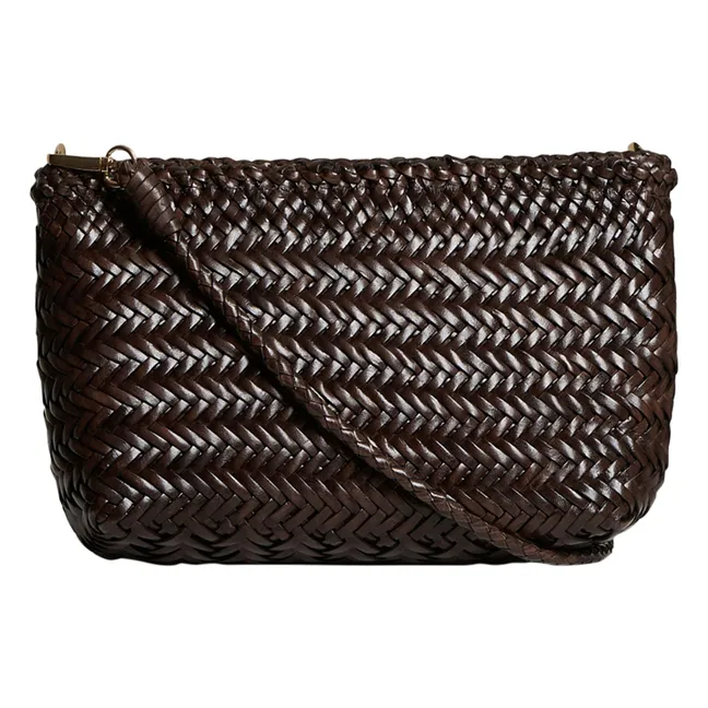 Baguette-Tasche Leder | Schokoladenbraun