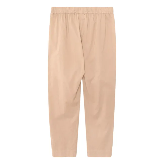 Pantalon Draper Popeline de Coton | Taupe