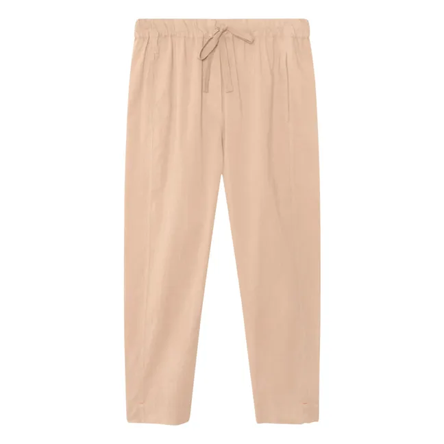 Pantalon Draper Popeline de Coton | Taupe