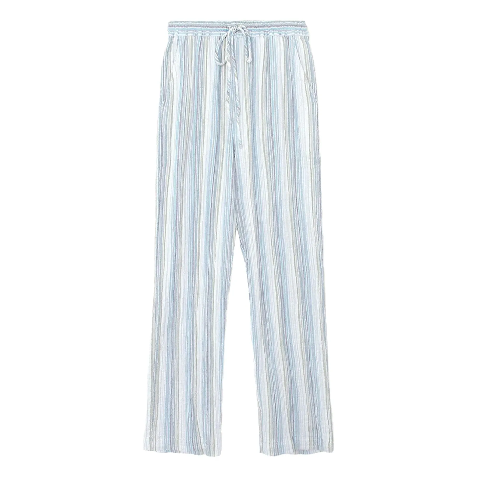 Xirena Blue Dylan Pants Cotton Gauze Stripes