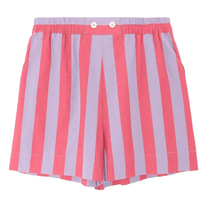 Short Casey Rayures | 	Lilas- Image produit n°0