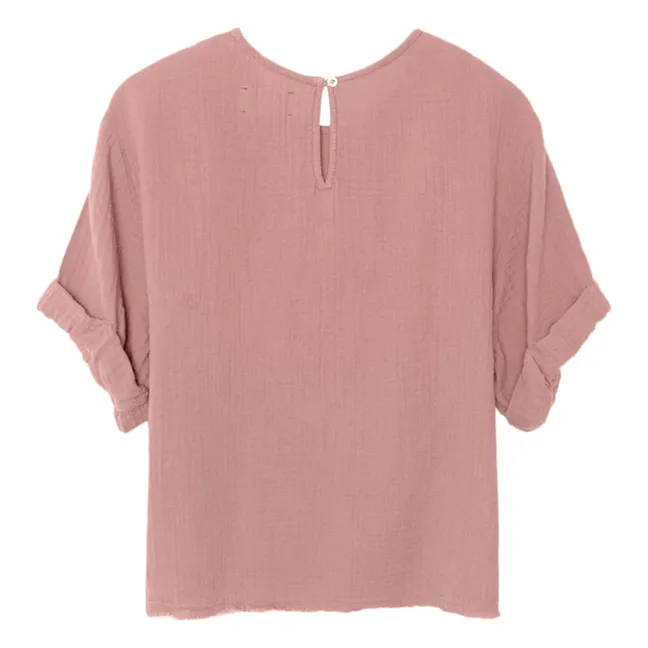 Top Carson Gaze de Coton | Vieux Rose