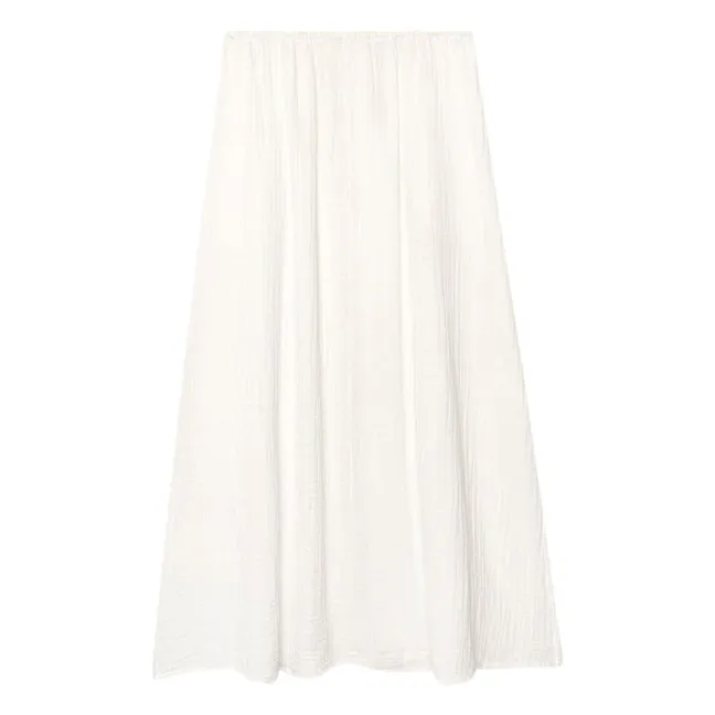 Jupe Avryll Gaze de Coton | Blanc