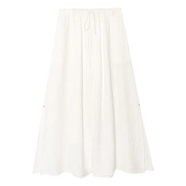 Jupe Avryll Gaze de Coton | Blanc