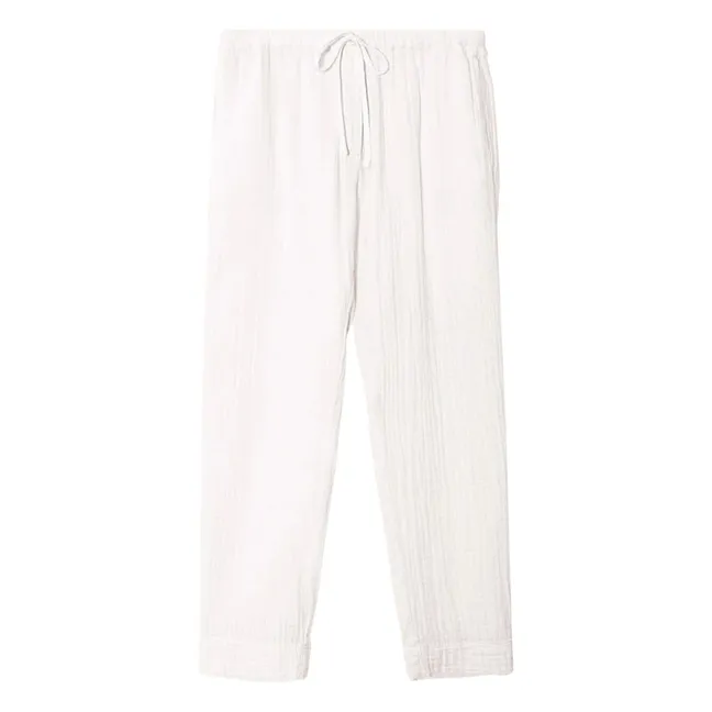 Pantalon Jordyn Gaze de Coton | Blanc