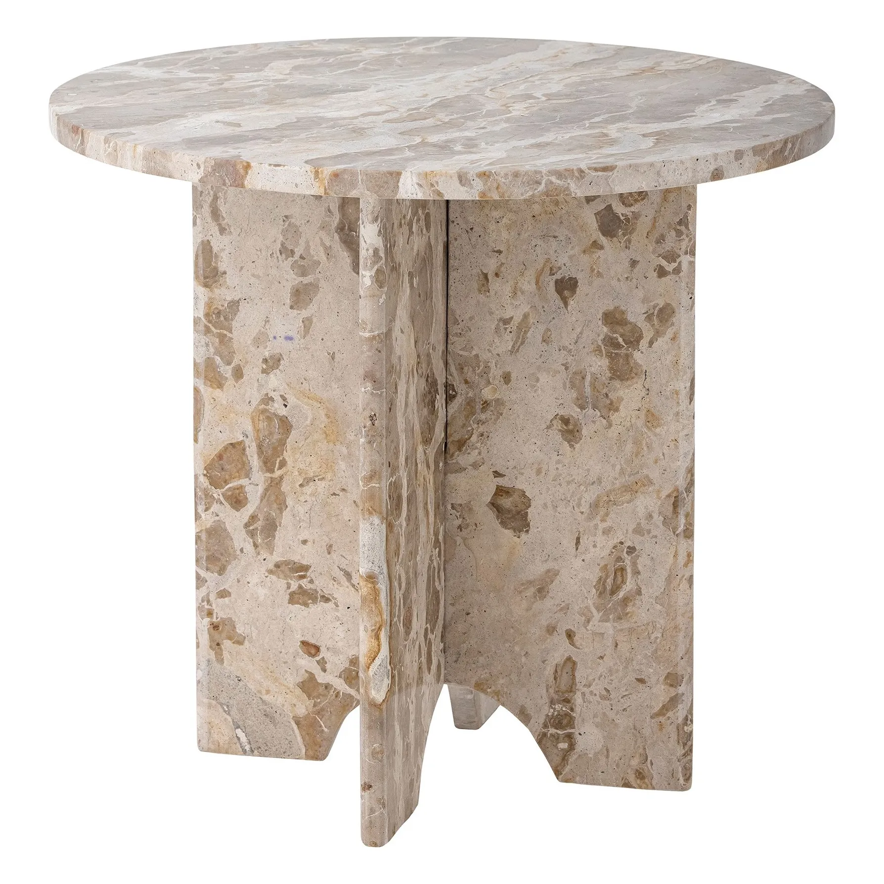 Bloomingville Brown Jasmia Side Table In Marble