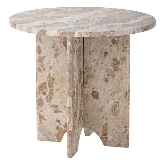 Jasmia side table in marble | Brown