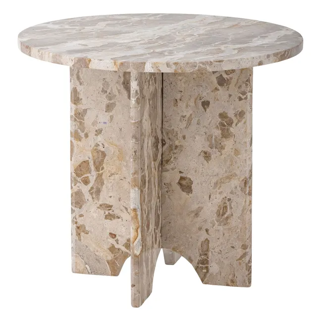 Table d'appoint Jasmia en marbre | Marron