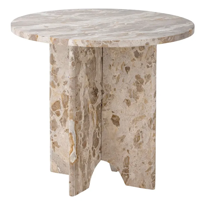 Table d'appoint Jasmia en marbre | Marron- Image produit n°3