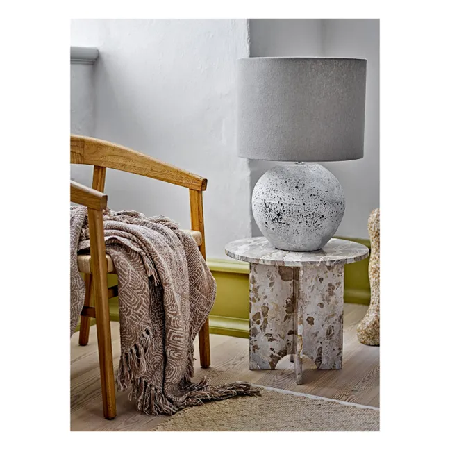 Jasmia side table in marble | Brown