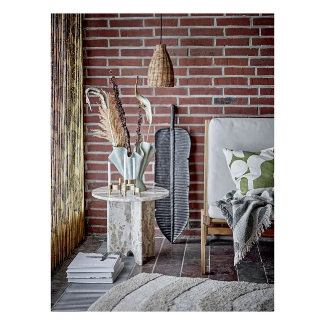 Table d'appoint Jasmia en marbre | Marron