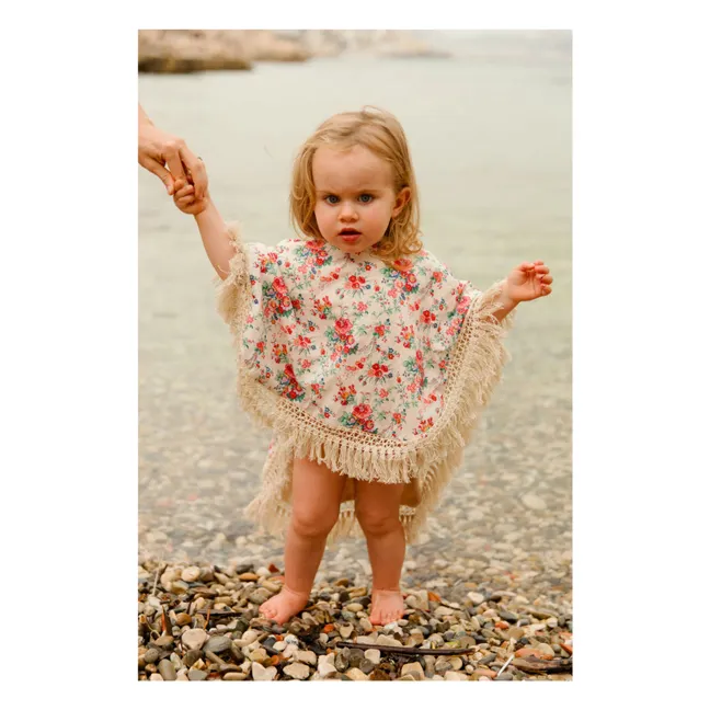Poncho da bagno Mael in cotone biologico | Ecru