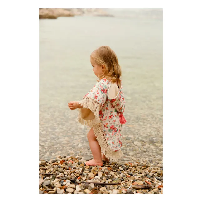 Poncho da bagno Mael in cotone biologico | Ecru