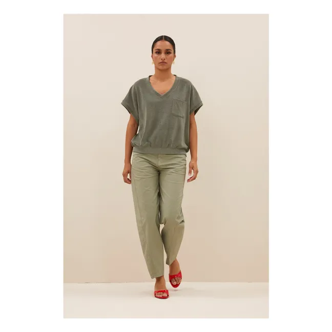 Pantalon Begum GD Popeline de Coton | Vert