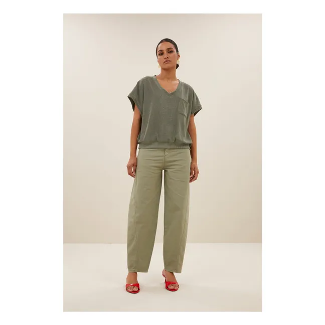 Pantalon Begum GD Popeline de Coton | Vert