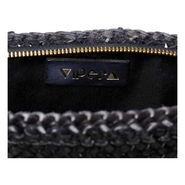 Baguette-Tasche Leder | Schwarz