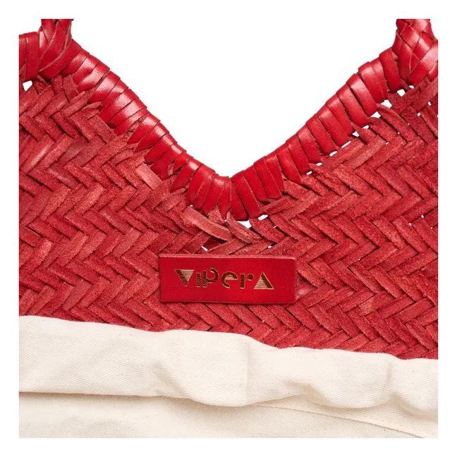 Einkaufstasche Neruda Leder | Rot