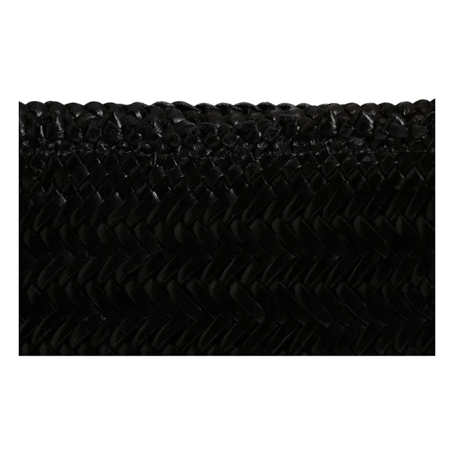 Baguette-Tasche Leder | Schwarz