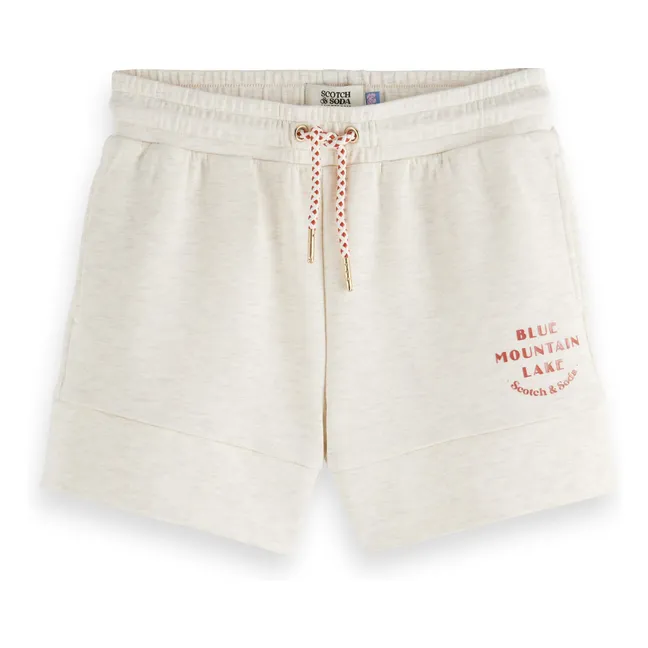 Shorts mit Kordelzug | Cremefarben
