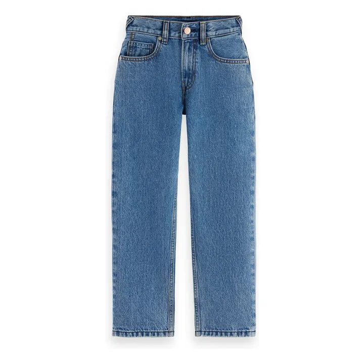 Jean Straight Fibres Recyclées | Bleu- Image produit n°0
