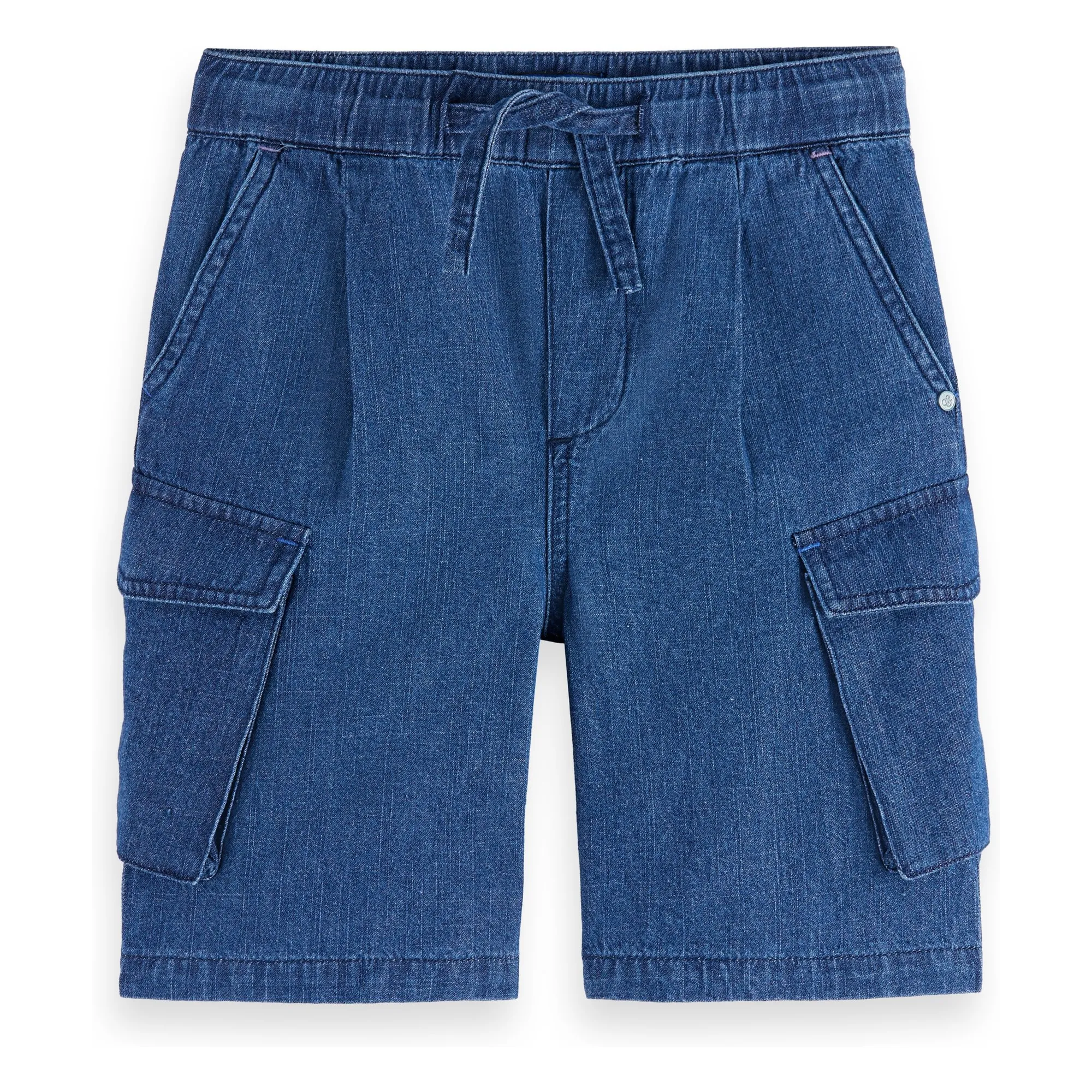 Scotch & Soda Blue Denim Cargo Shorts