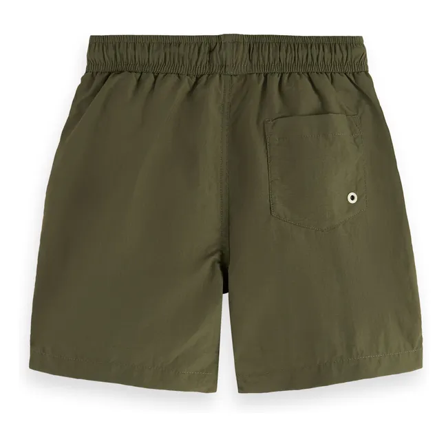 Pantaloncini da bagno con logo | Verde militare