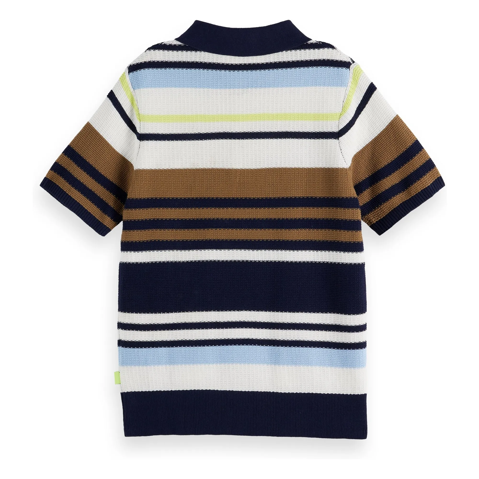 Polo Rayé Maille | Marron- Image produit n°1