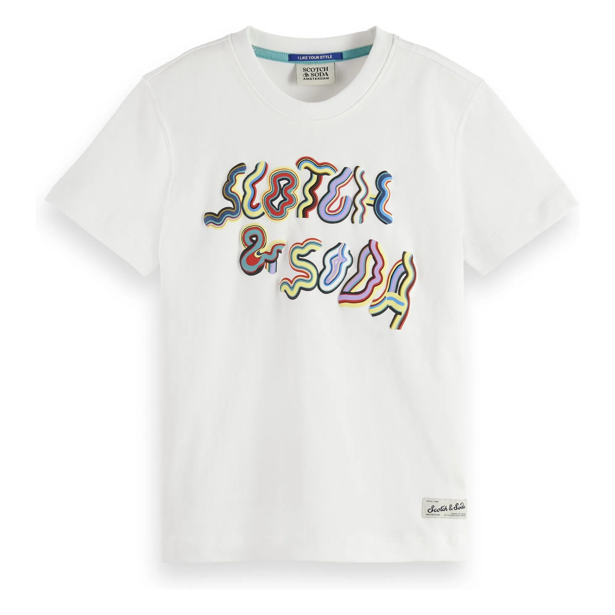 Scotch & Soda White Logo T-Shirt Organic Cotton