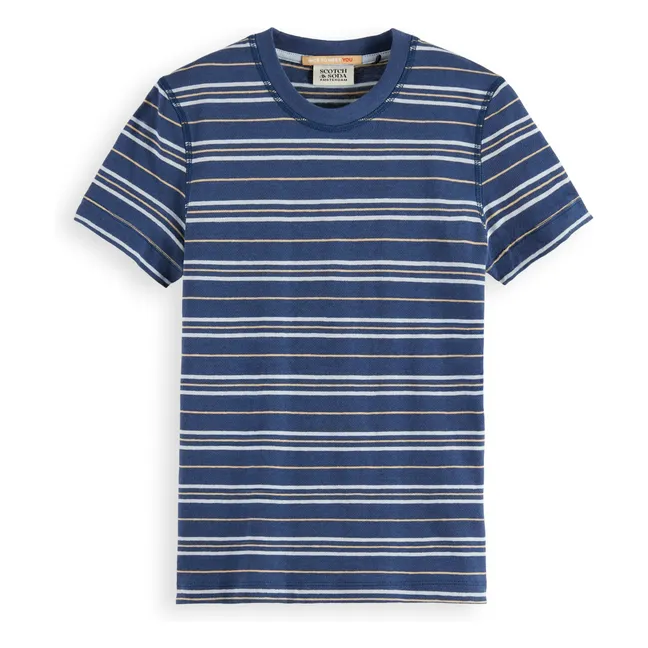 T-shirt Rayé | Bleu