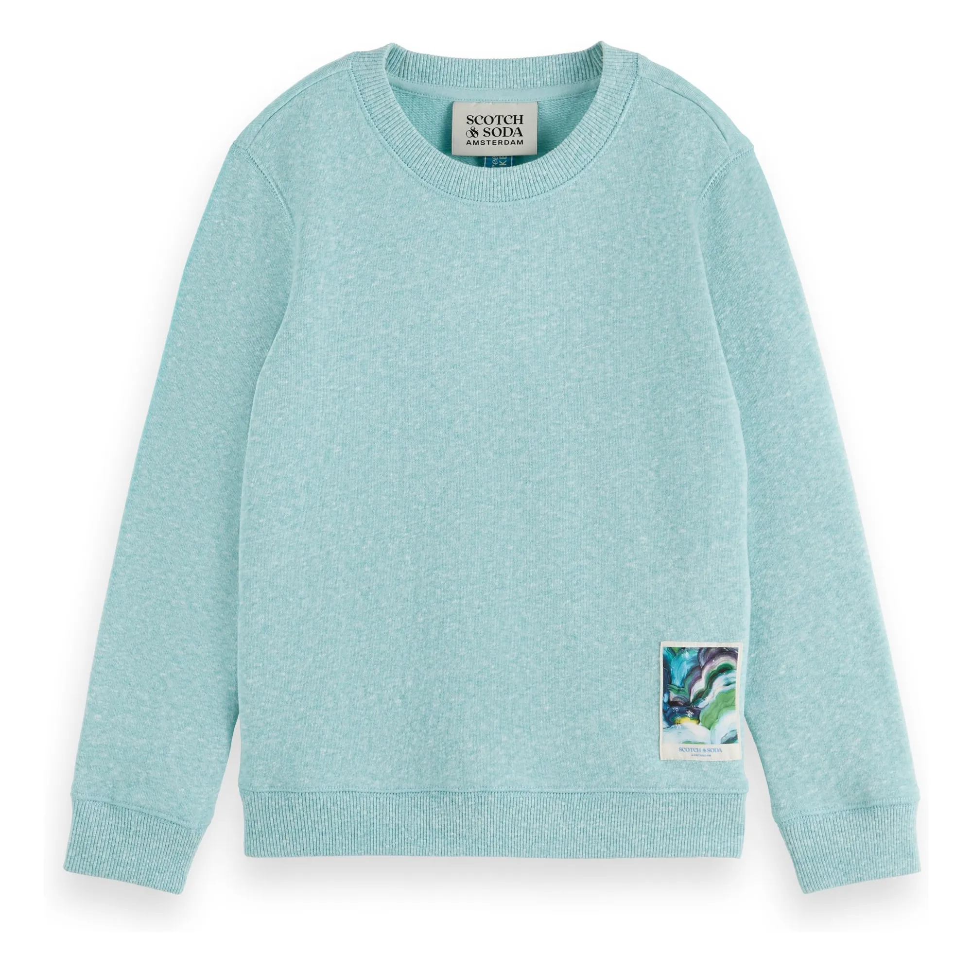 Scotch & Soda Light Blue Sweat Logo Badge