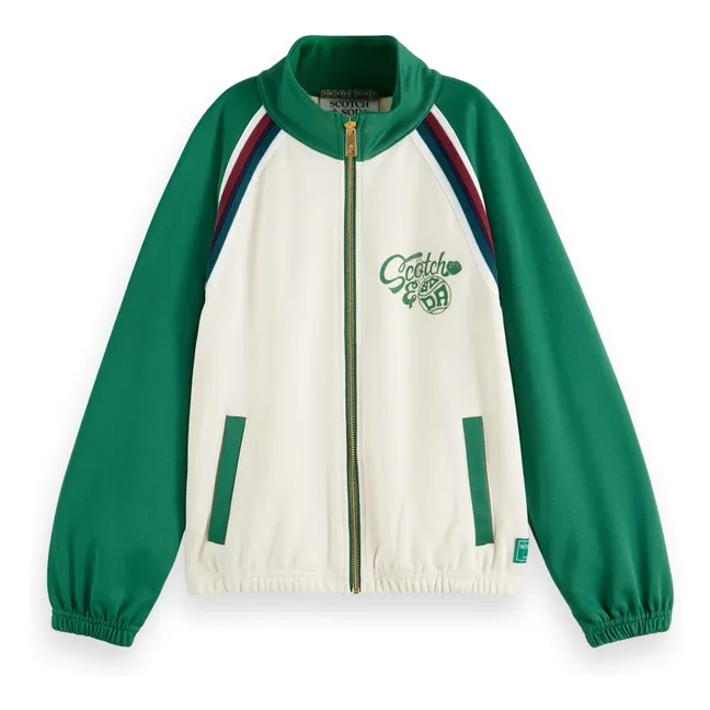 Zipped sweatshirt | Green