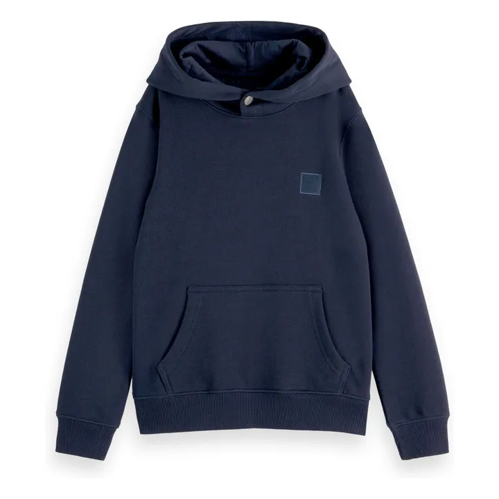Hoodie Logo Coton Bio | Bleu marine- Image produit n°0
