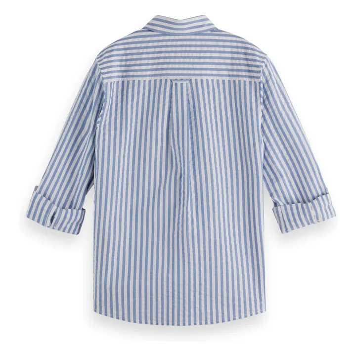Chemise Rayure Gaufré | Bleu- Image produit n°1
