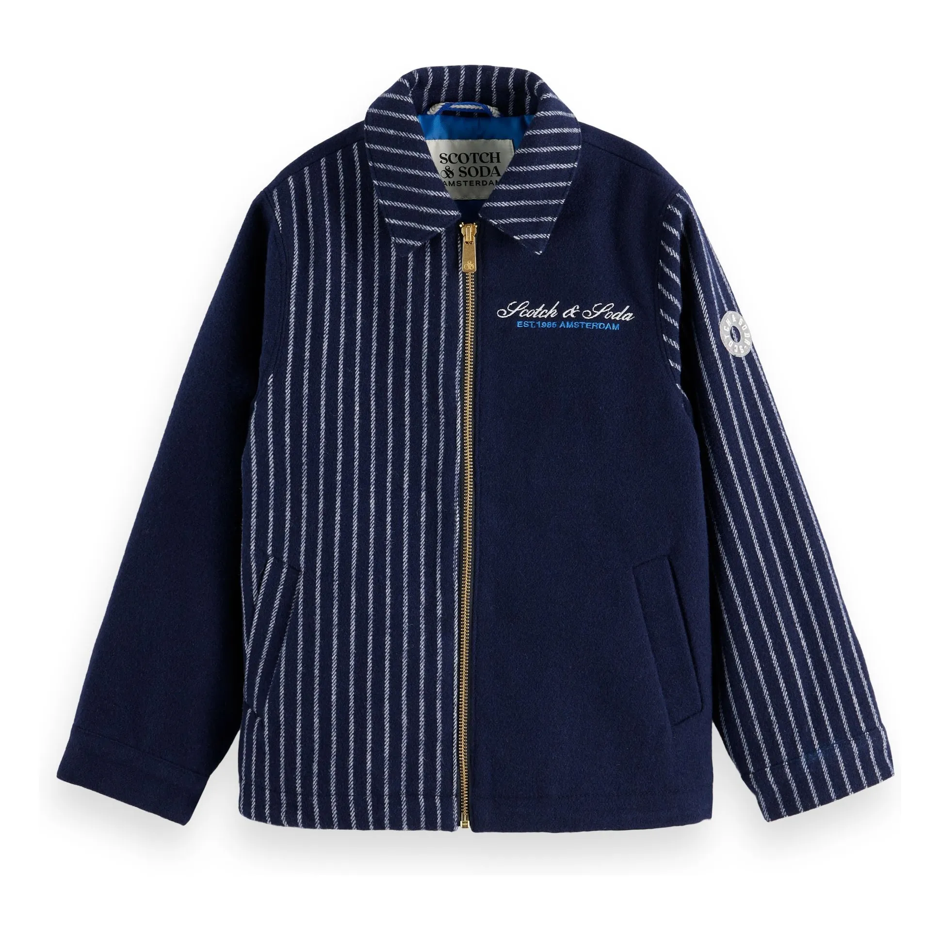 Veste Coach Rayée | Bleu marine- Image produit n°0