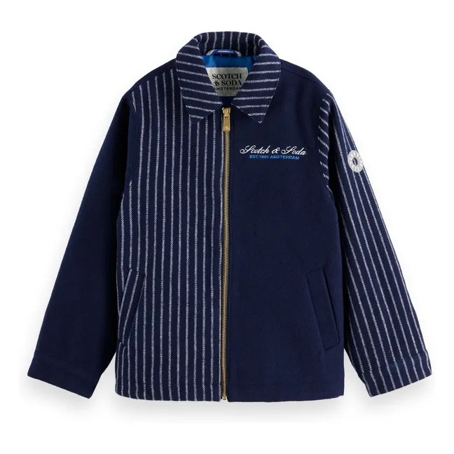 Veste Coach Rayée | Bleu marine
