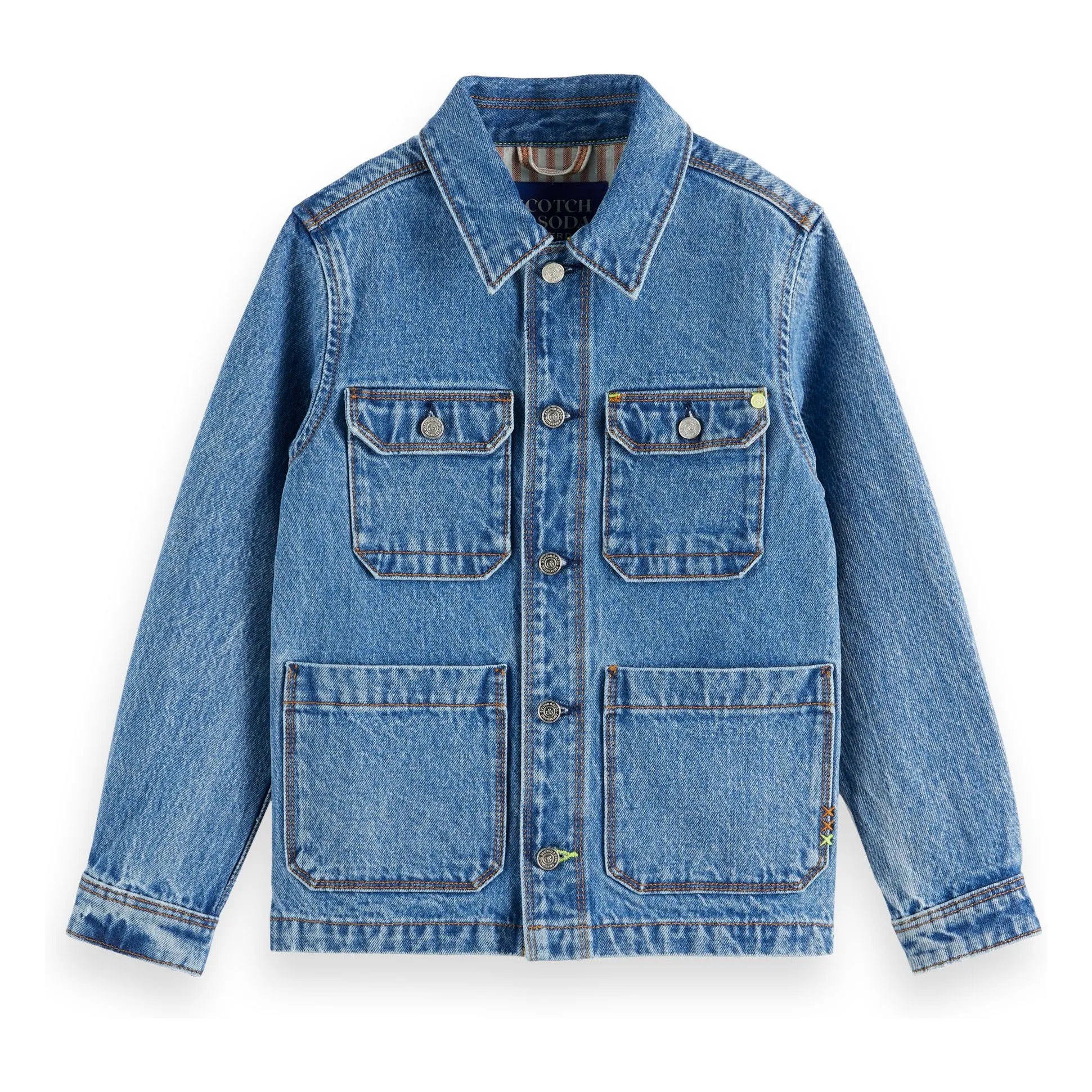 Scotch & Soda Blue Lake Denim Recycled Fiber Jacket