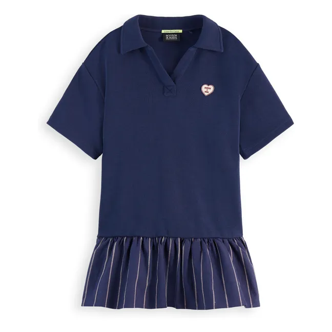 Robe Polo Rayée | Navy